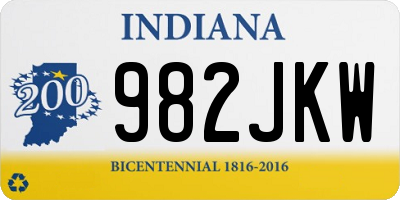 IN license plate 982JKW