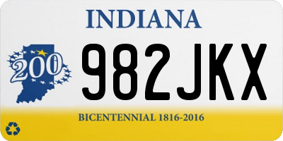 IN license plate 982JKX