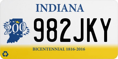 IN license plate 982JKY