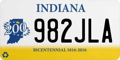 IN license plate 982JLA
