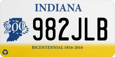 IN license plate 982JLB
