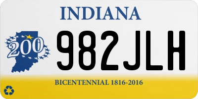 IN license plate 982JLH