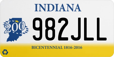 IN license plate 982JLL