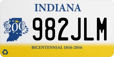 IN license plate 982JLM