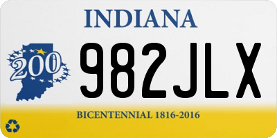 IN license plate 982JLX