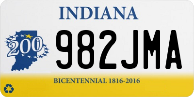 IN license plate 982JMA