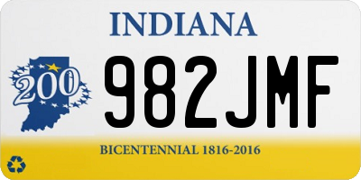 IN license plate 982JMF