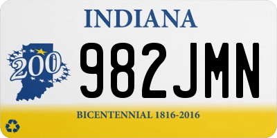 IN license plate 982JMN
