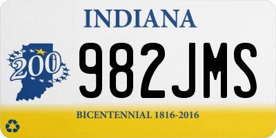 IN license plate 982JMS