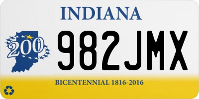 IN license plate 982JMX