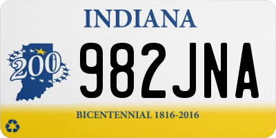 IN license plate 982JNA