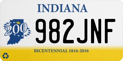 IN license plate 982JNF