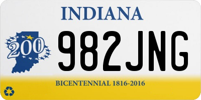 IN license plate 982JNG
