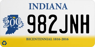 IN license plate 982JNH