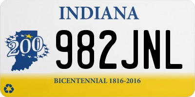 IN license plate 982JNL