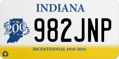IN license plate 982JNP