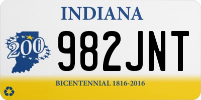 IN license plate 982JNT