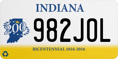 IN license plate 982JOL