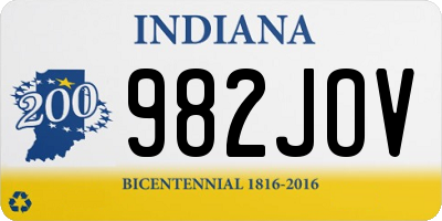 IN license plate 982JOV