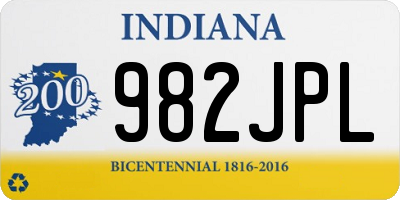 IN license plate 982JPL