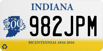 IN license plate 982JPM