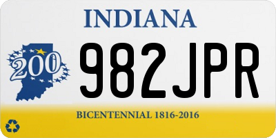 IN license plate 982JPR