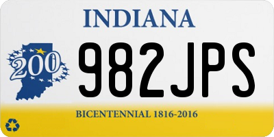 IN license plate 982JPS