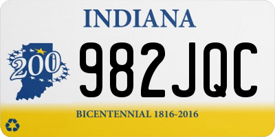 IN license plate 982JQC