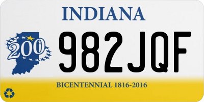 IN license plate 982JQF