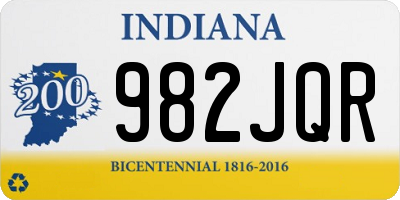 IN license plate 982JQR
