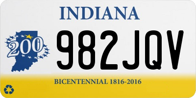 IN license plate 982JQV