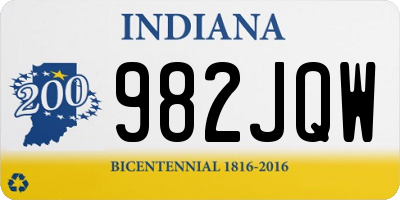 IN license plate 982JQW