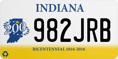 IN license plate 982JRB