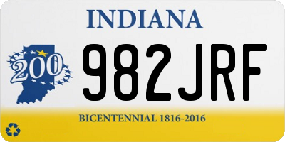 IN license plate 982JRF