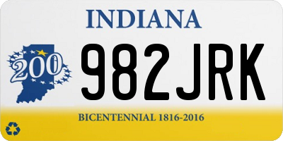 IN license plate 982JRK