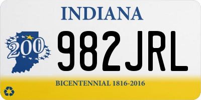 IN license plate 982JRL