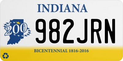 IN license plate 982JRN