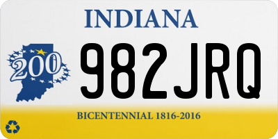 IN license plate 982JRQ