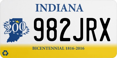 IN license plate 982JRX