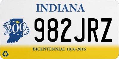 IN license plate 982JRZ