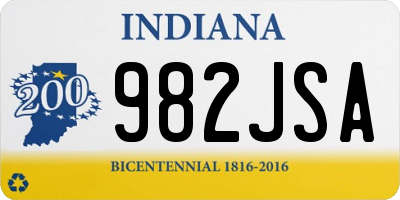 IN license plate 982JSA