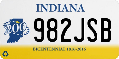 IN license plate 982JSB