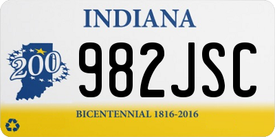 IN license plate 982JSC