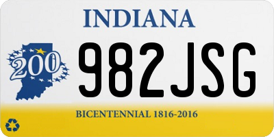 IN license plate 982JSG