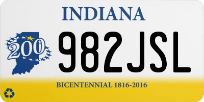 IN license plate 982JSL