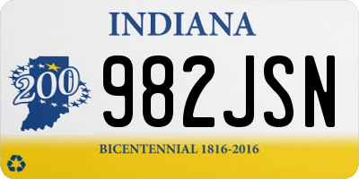 IN license plate 982JSN