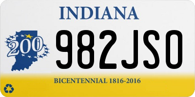 IN license plate 982JSO