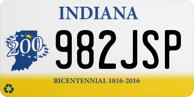 IN license plate 982JSP