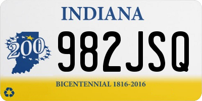 IN license plate 982JSQ