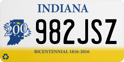 IN license plate 982JSZ